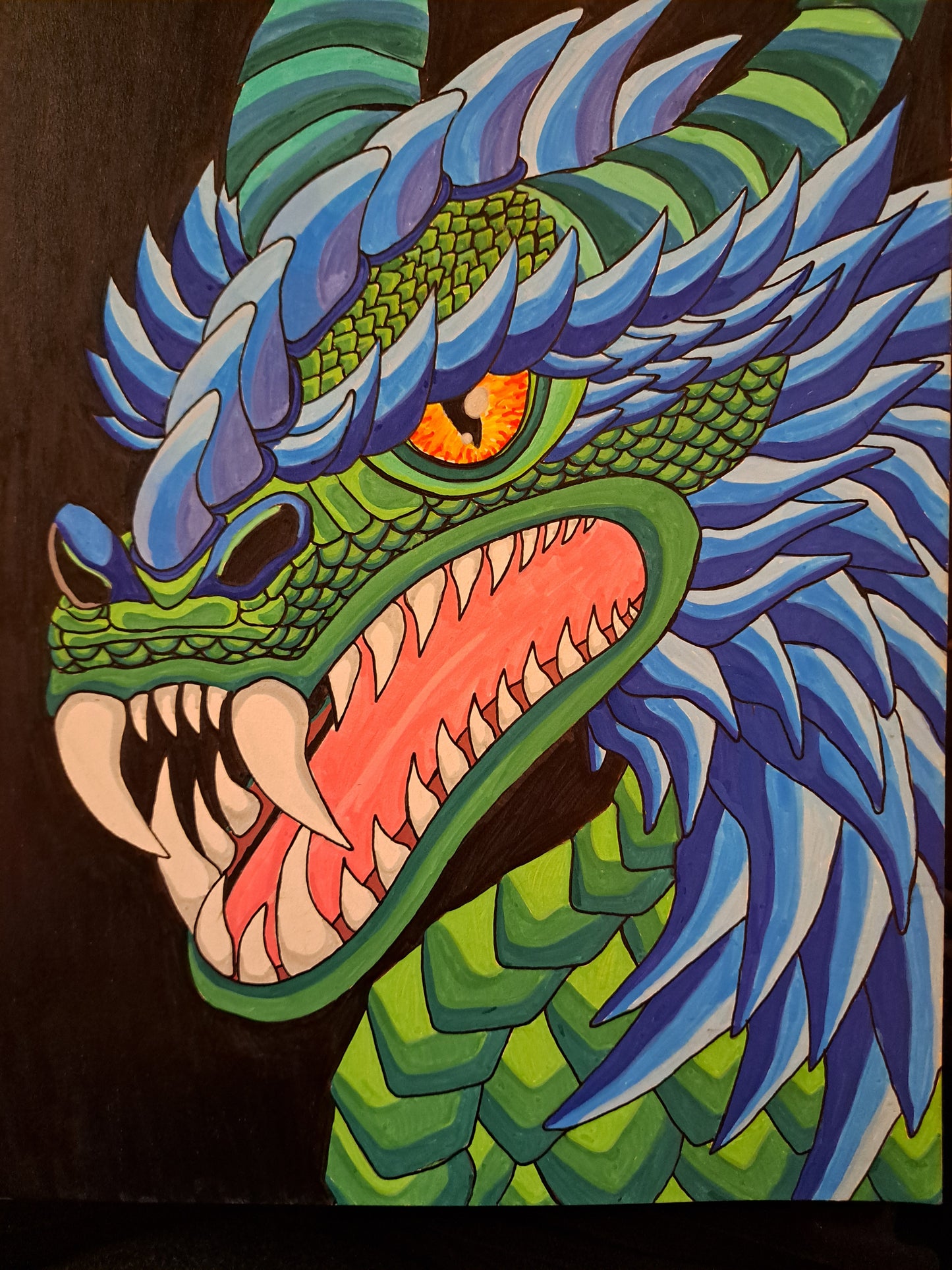Fierce dragon Print