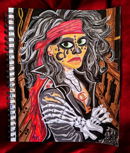 Pirate Skeleton Girl Print
