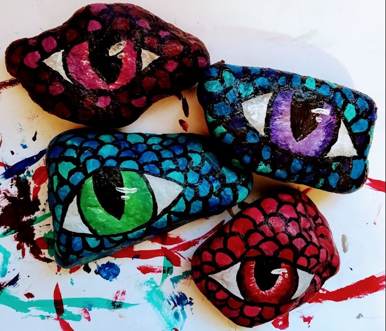 Dragon Eye Hand Painted Rocks