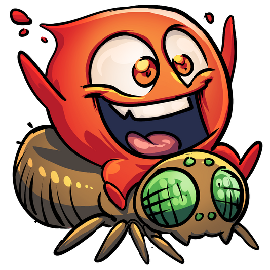 Ink Blot Riding Spider Sticker