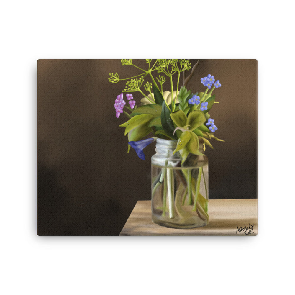 Flower Jar Canvas Print