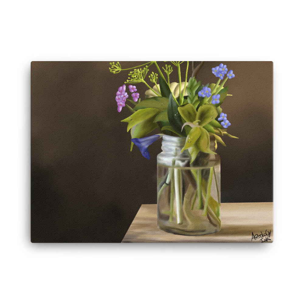 Flower Jar Canvas Print