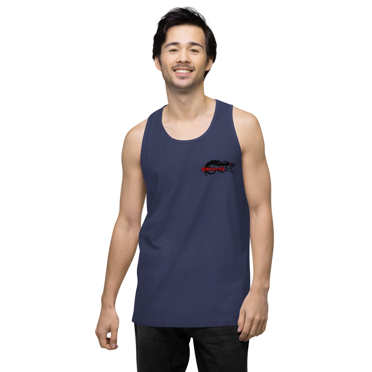 American splatter skull Men’s premium tank top