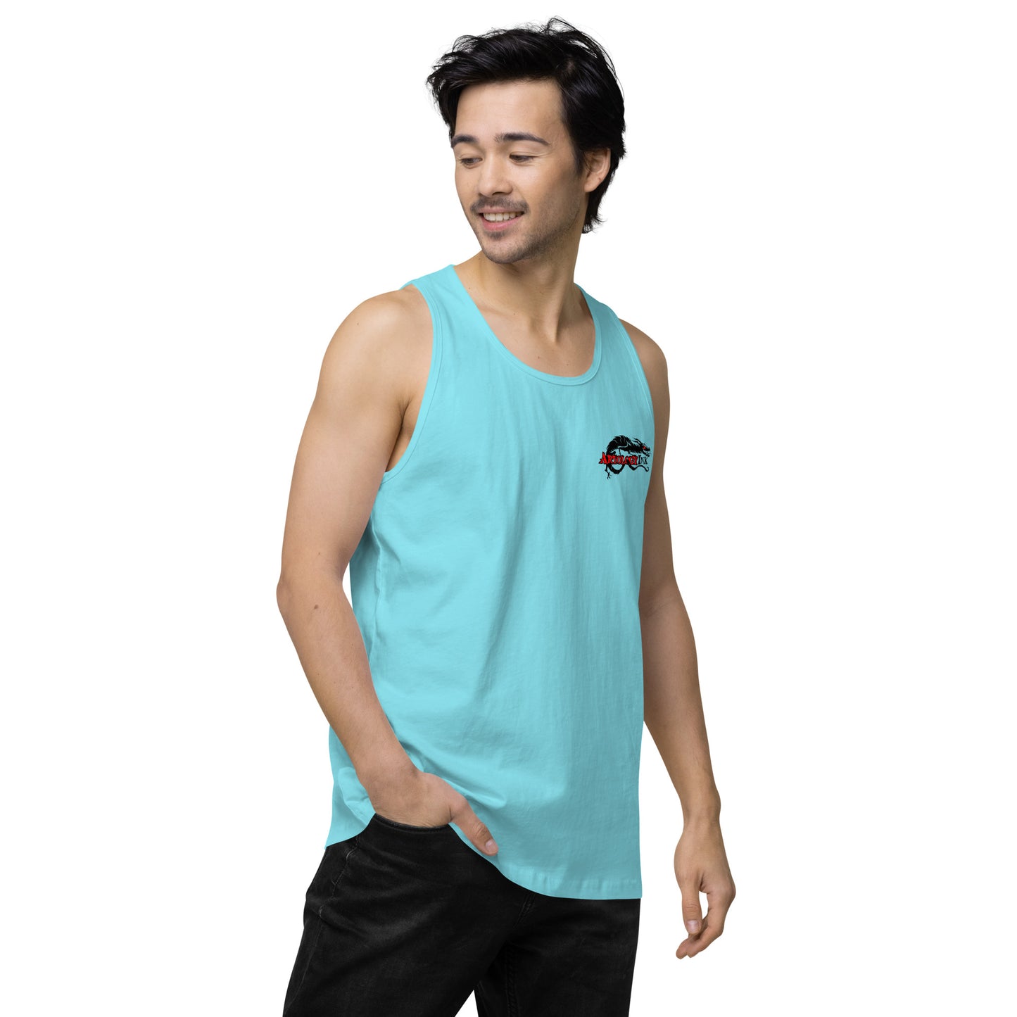 American splatter skull Men’s premium tank top