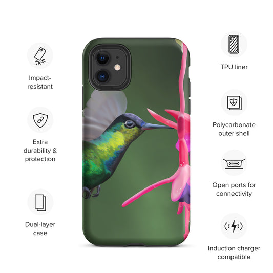 Tough Hummingbird iPhone case