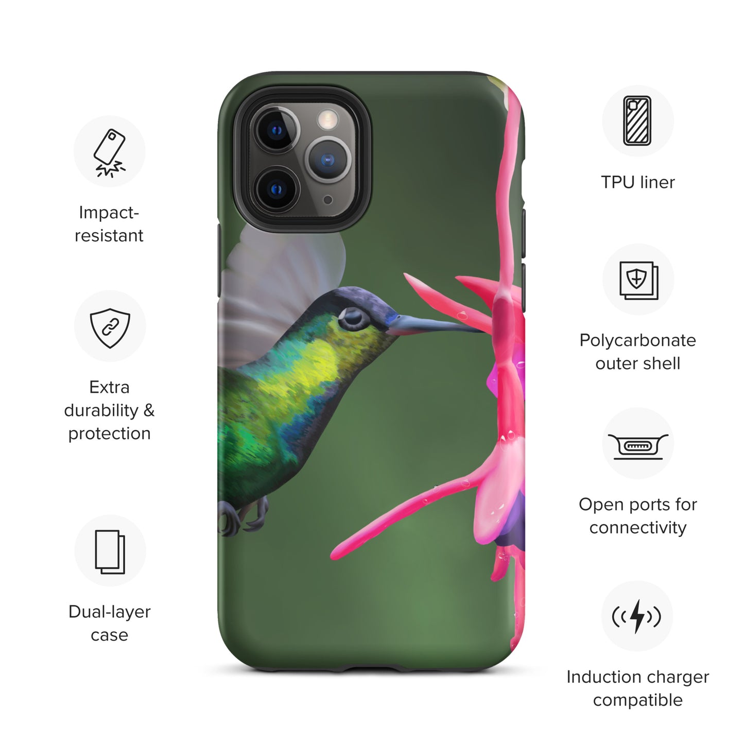 Tough Hummingbird iPhone case