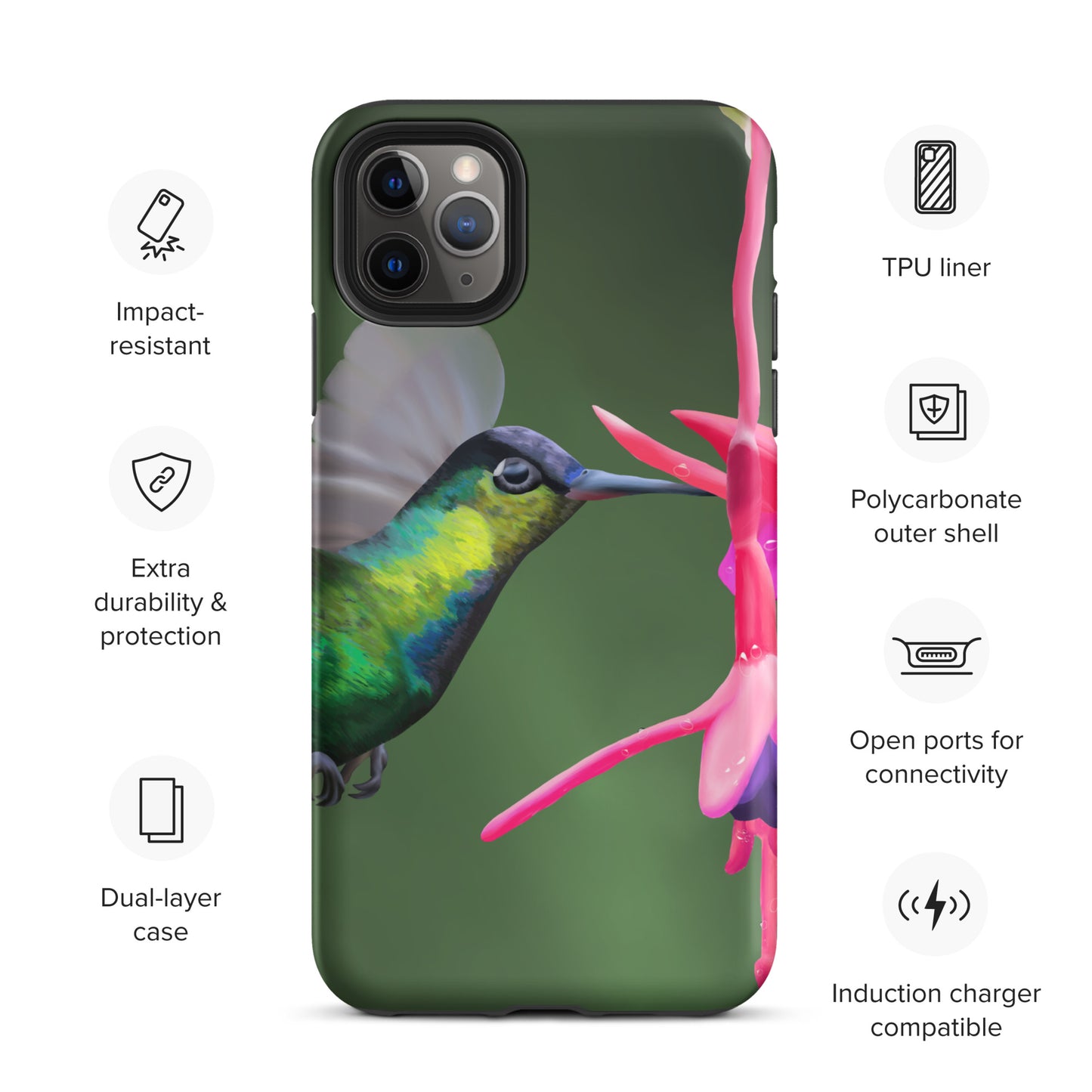 Tough Hummingbird iPhone case