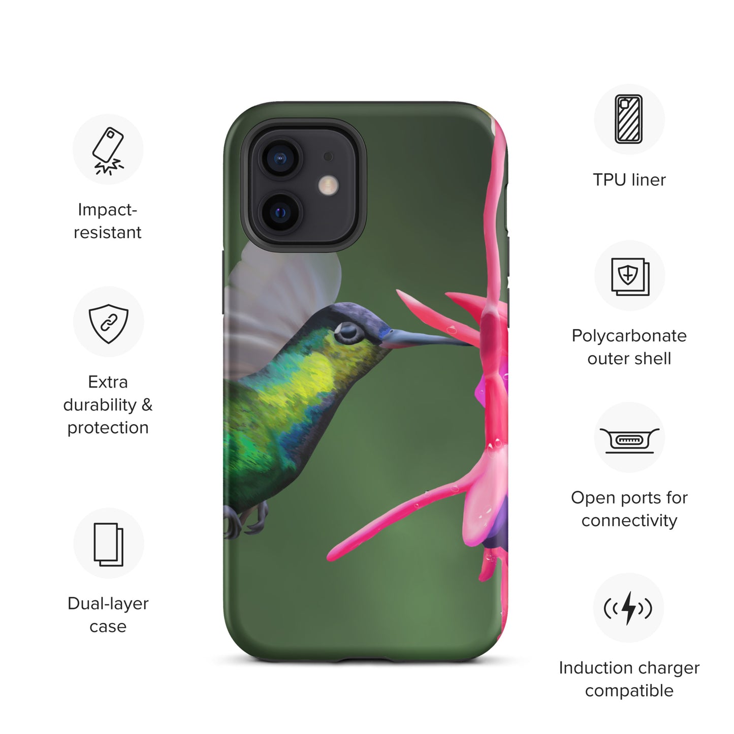Tough Hummingbird iPhone case