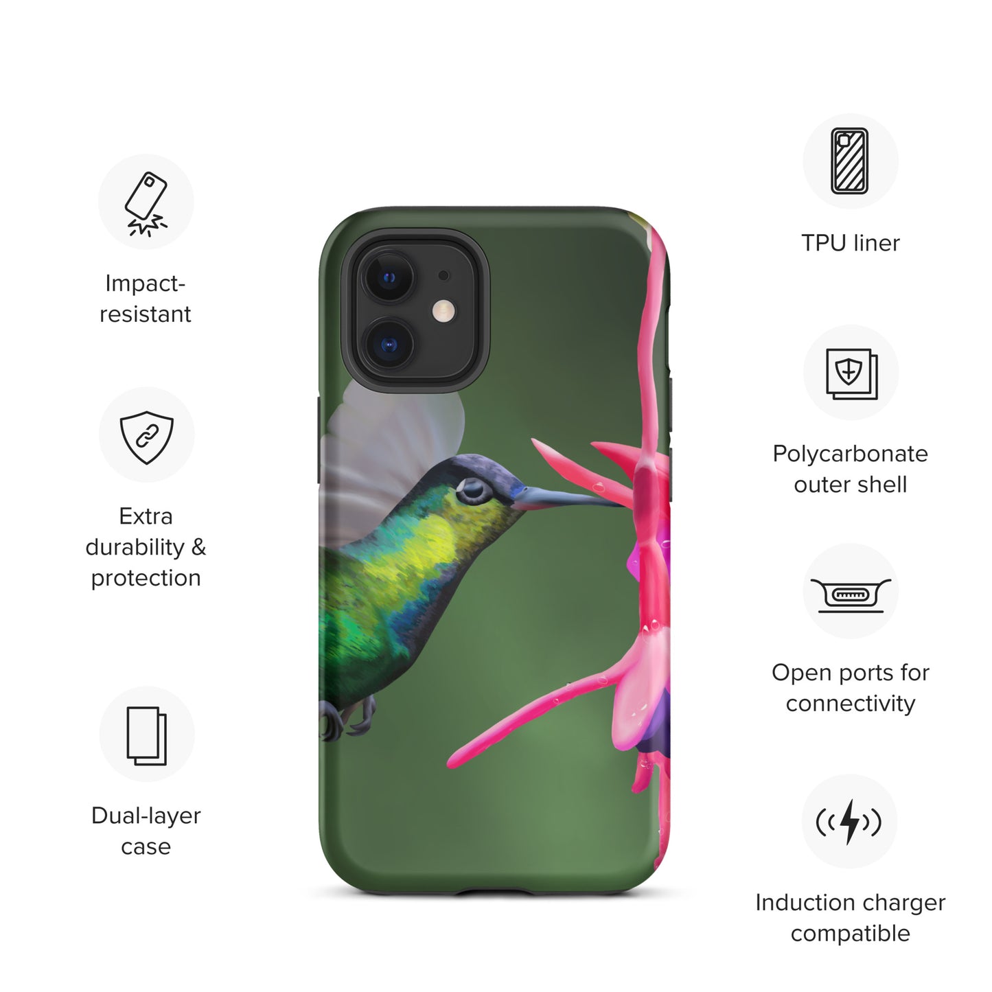 Tough Hummingbird iPhone case