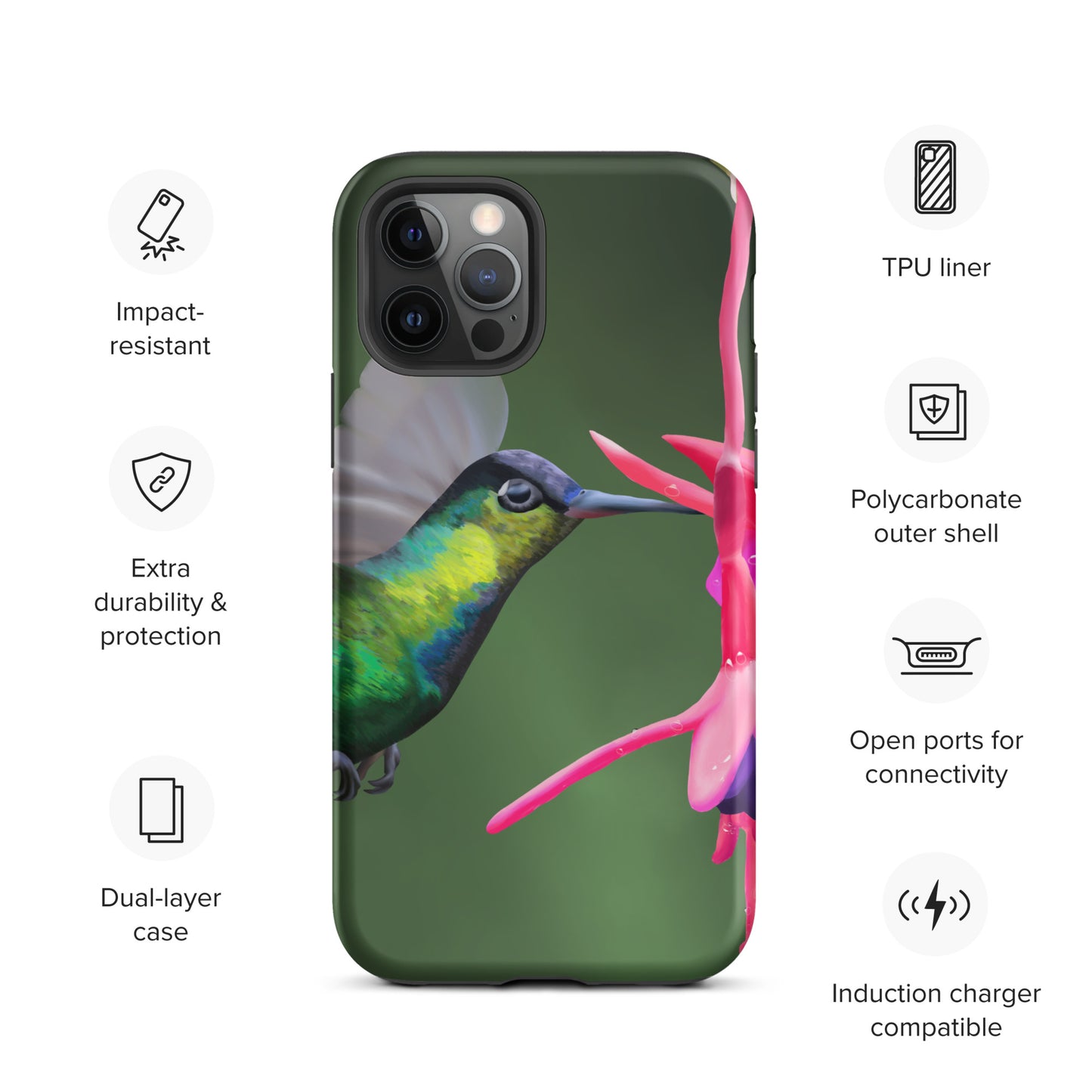 Tough Hummingbird iPhone case