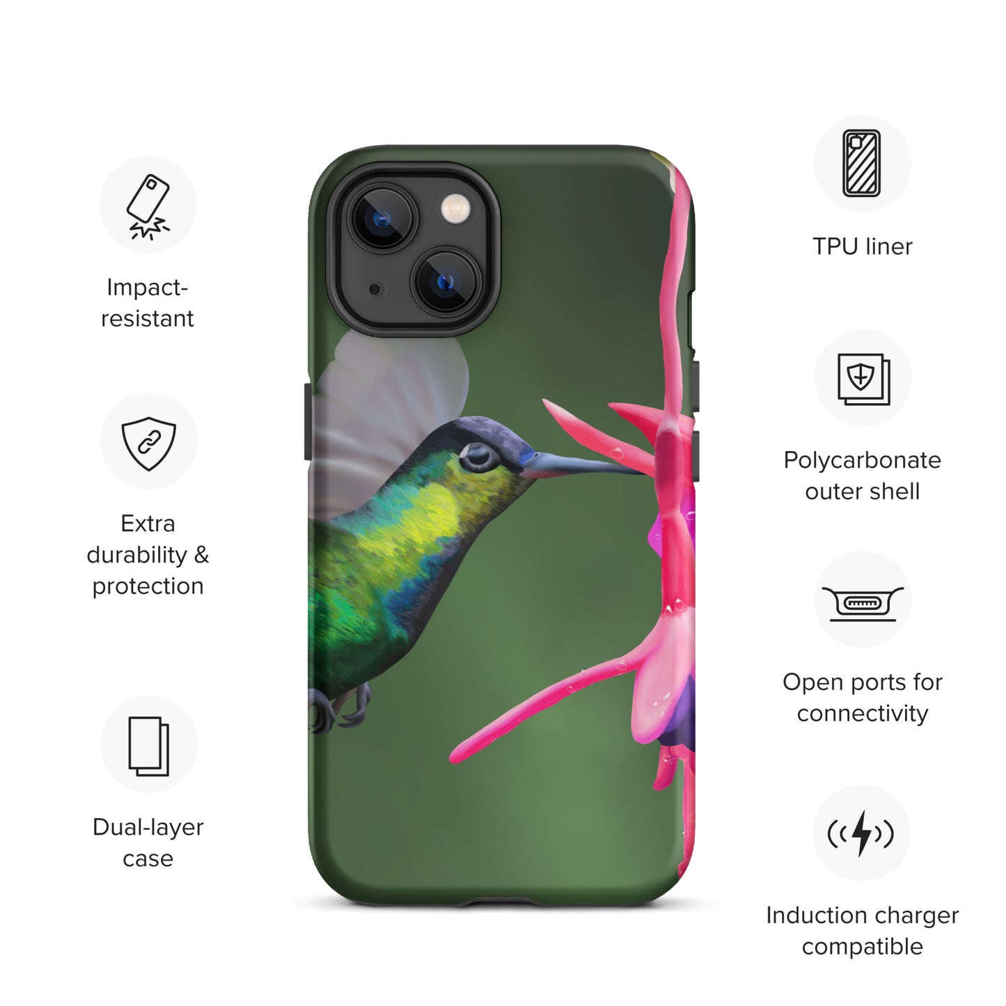 Tough Hummingbird iPhone case