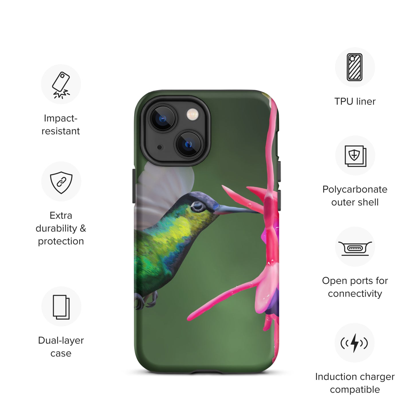 Tough Hummingbird iPhone case