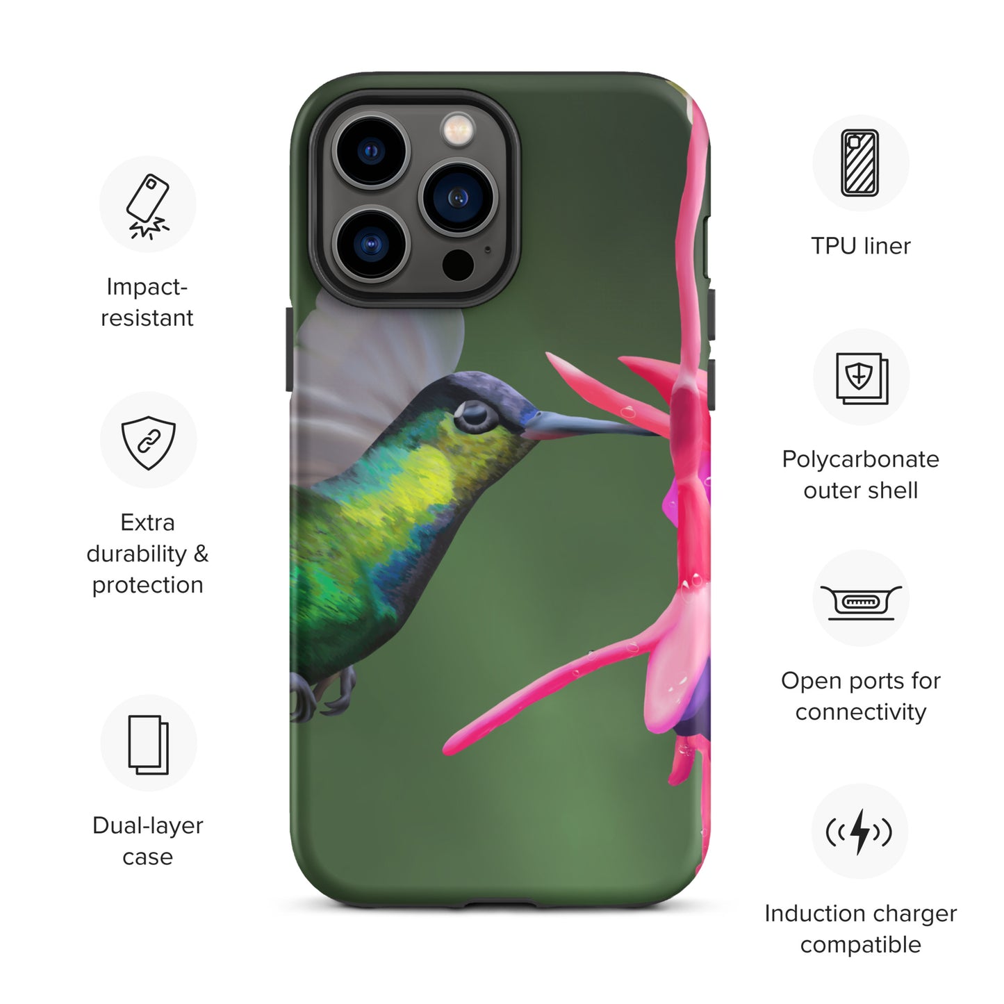 Tough Hummingbird iPhone case