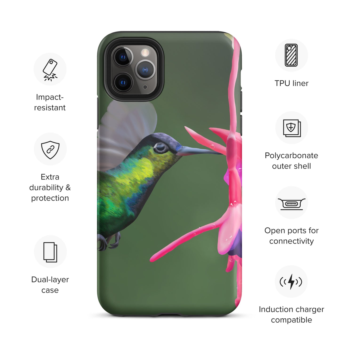 Tough Hummingbird iPhone case
