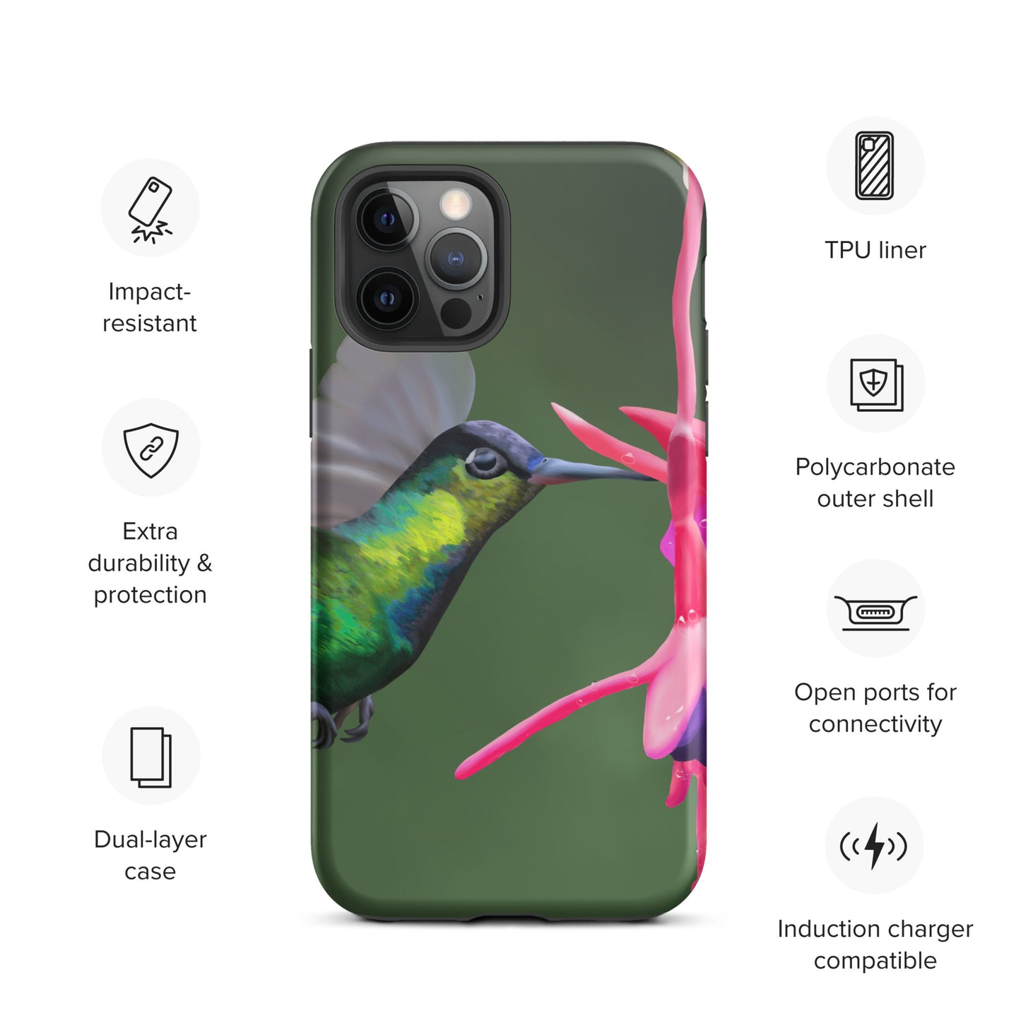Tough Hummingbird iPhone case