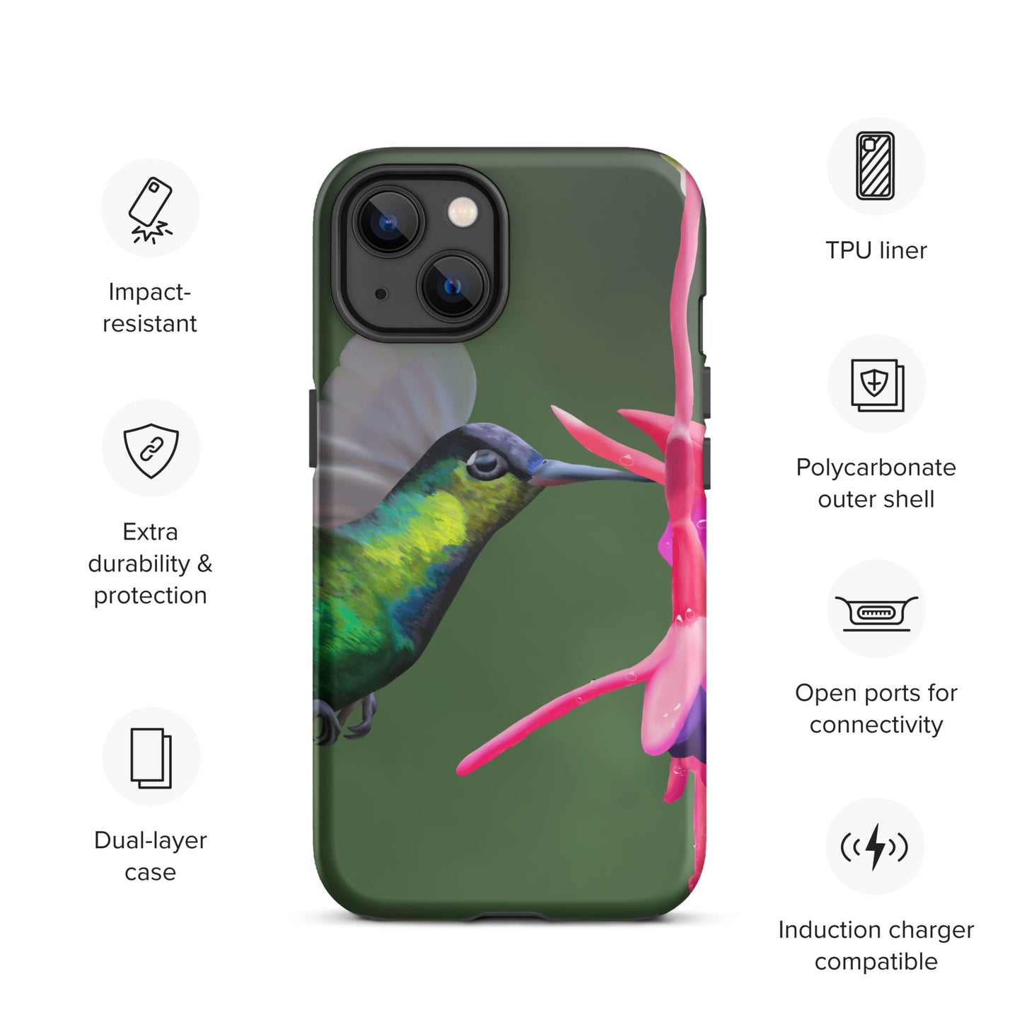 Tough Hummingbird iPhone case