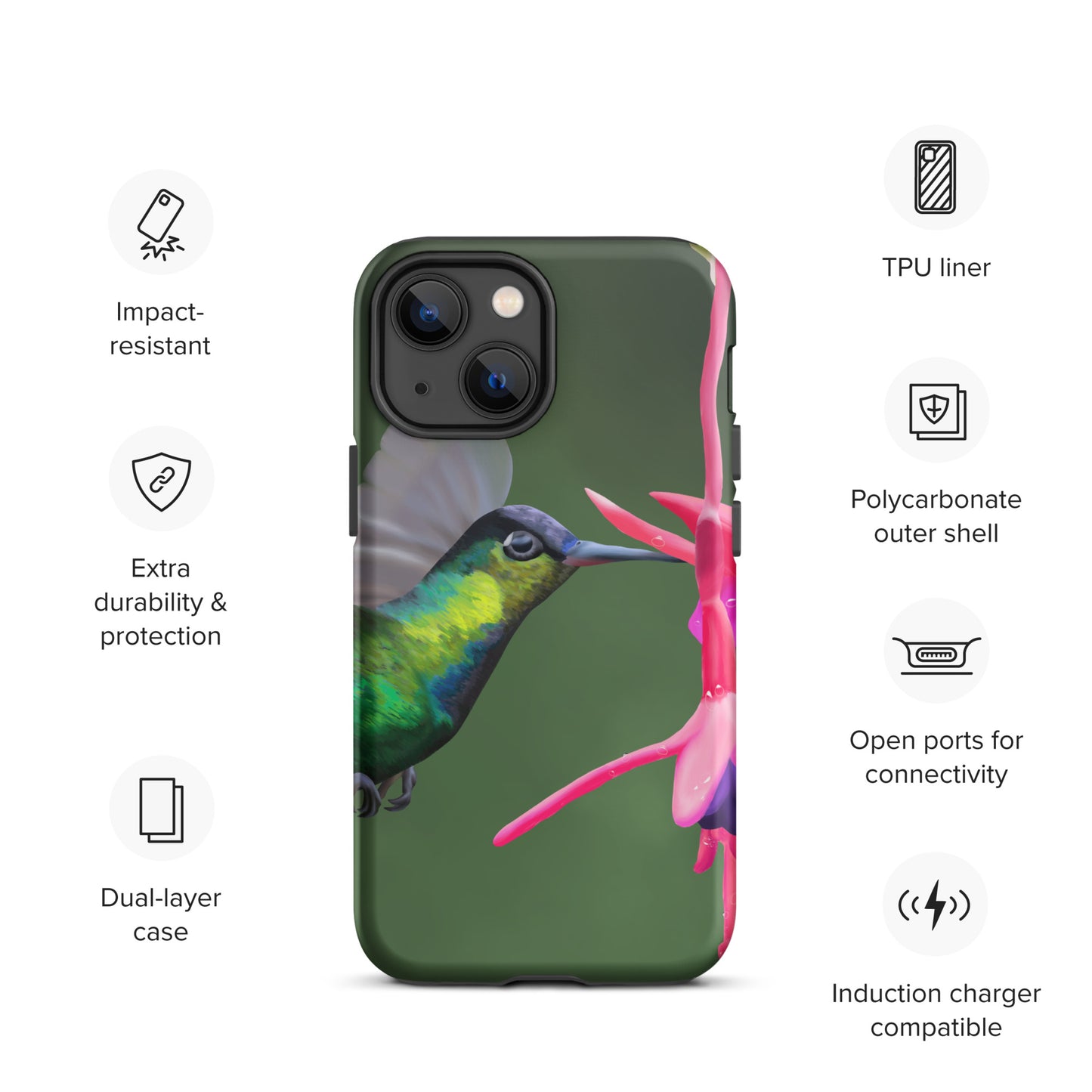 Tough Hummingbird iPhone case