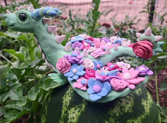 Flower Dragon Sculpture