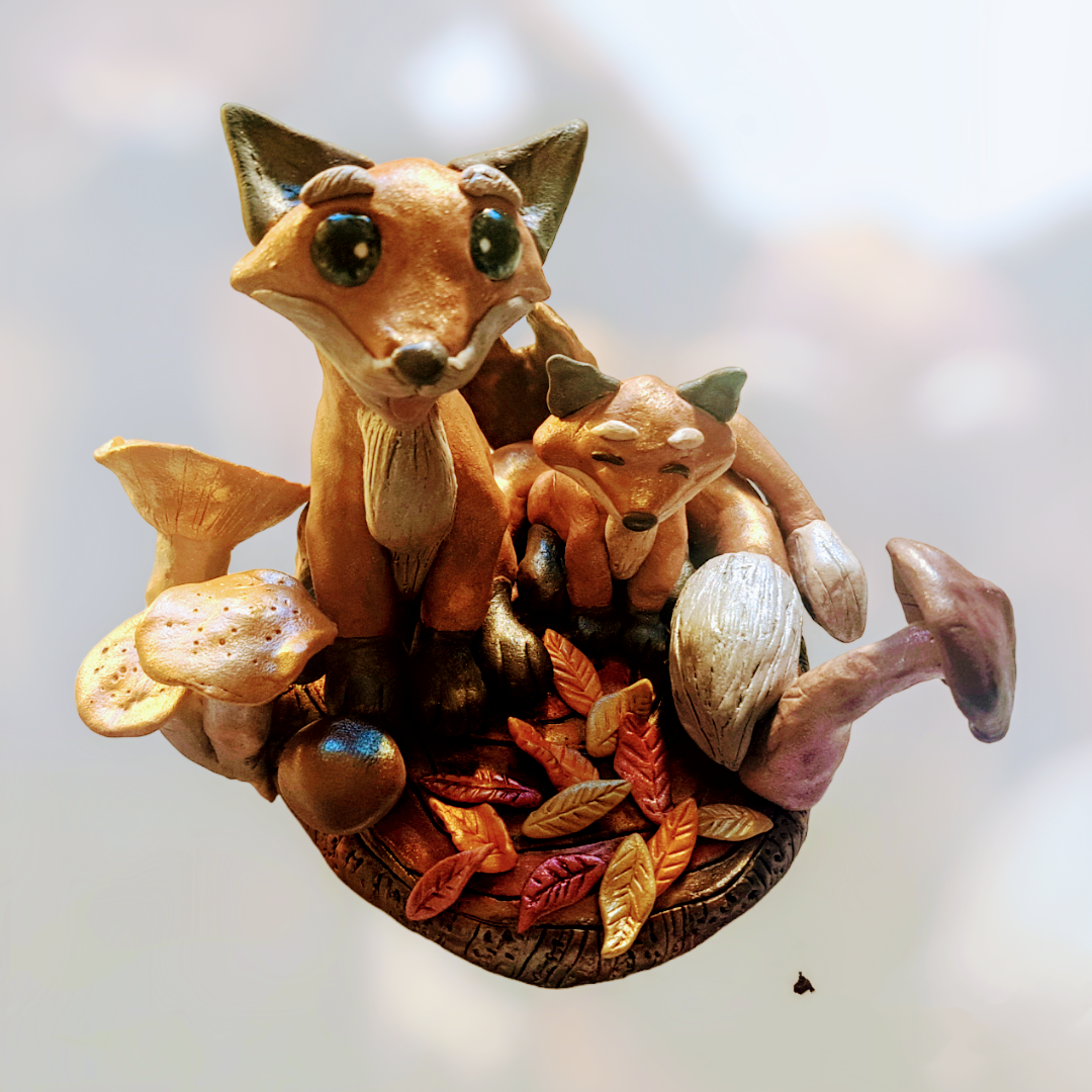 Cute Fox Sculpture