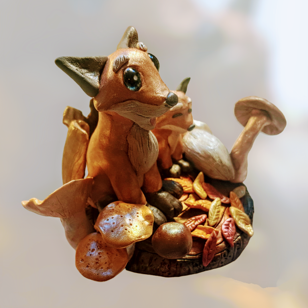 Cute Fox Sculpture