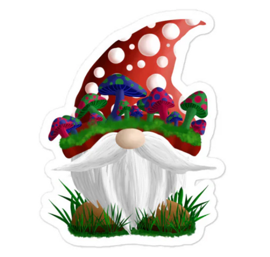 Mushroom Gnome Sticker