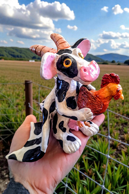 Cow Dragon Sculpture