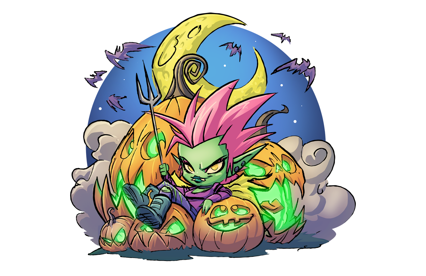 Pumpkin Queen Pixy Sticker