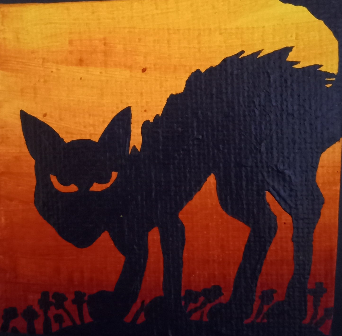 Black Cat Mini Canvas