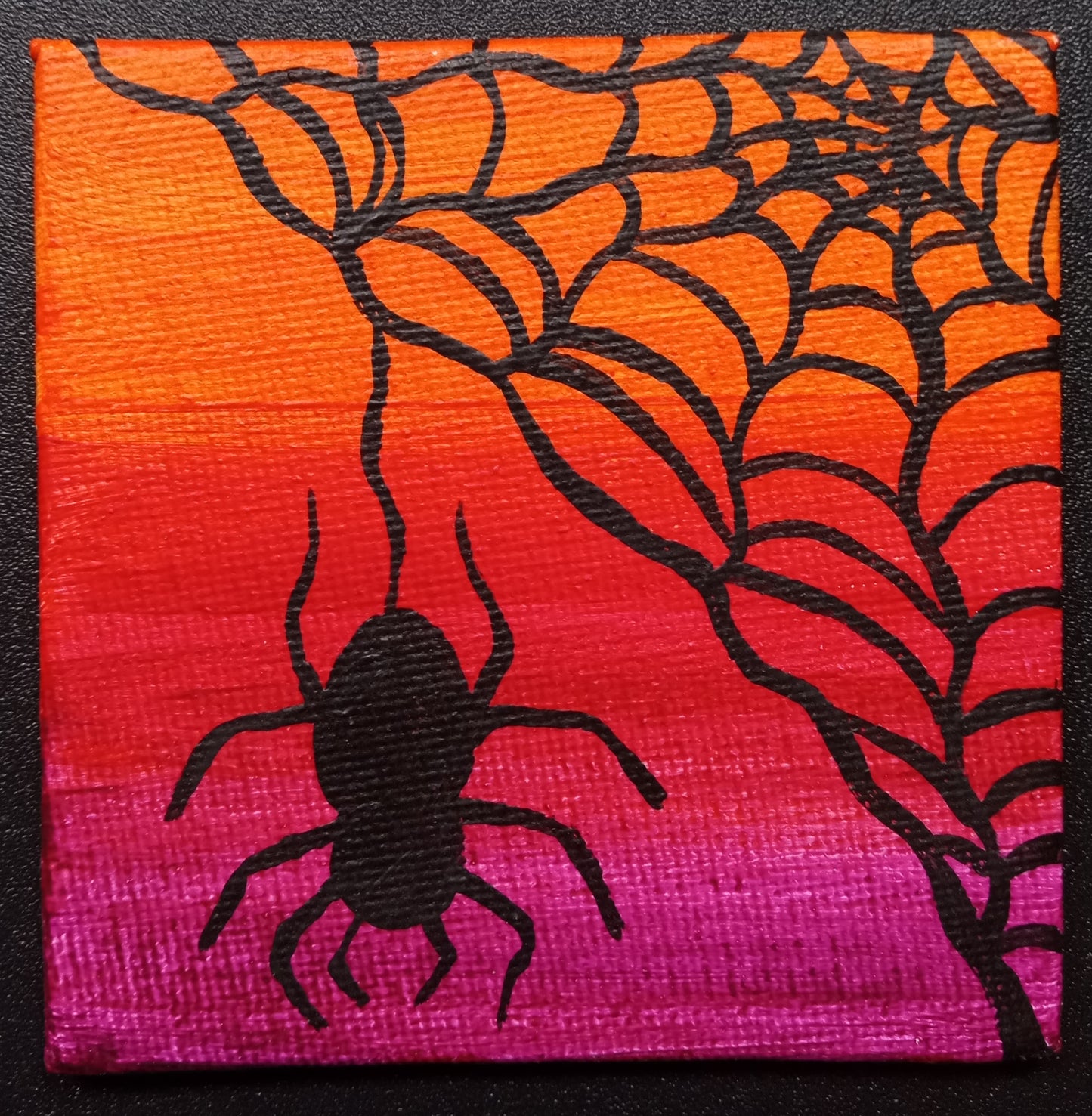 Dangling Spider Mini canvas Panel