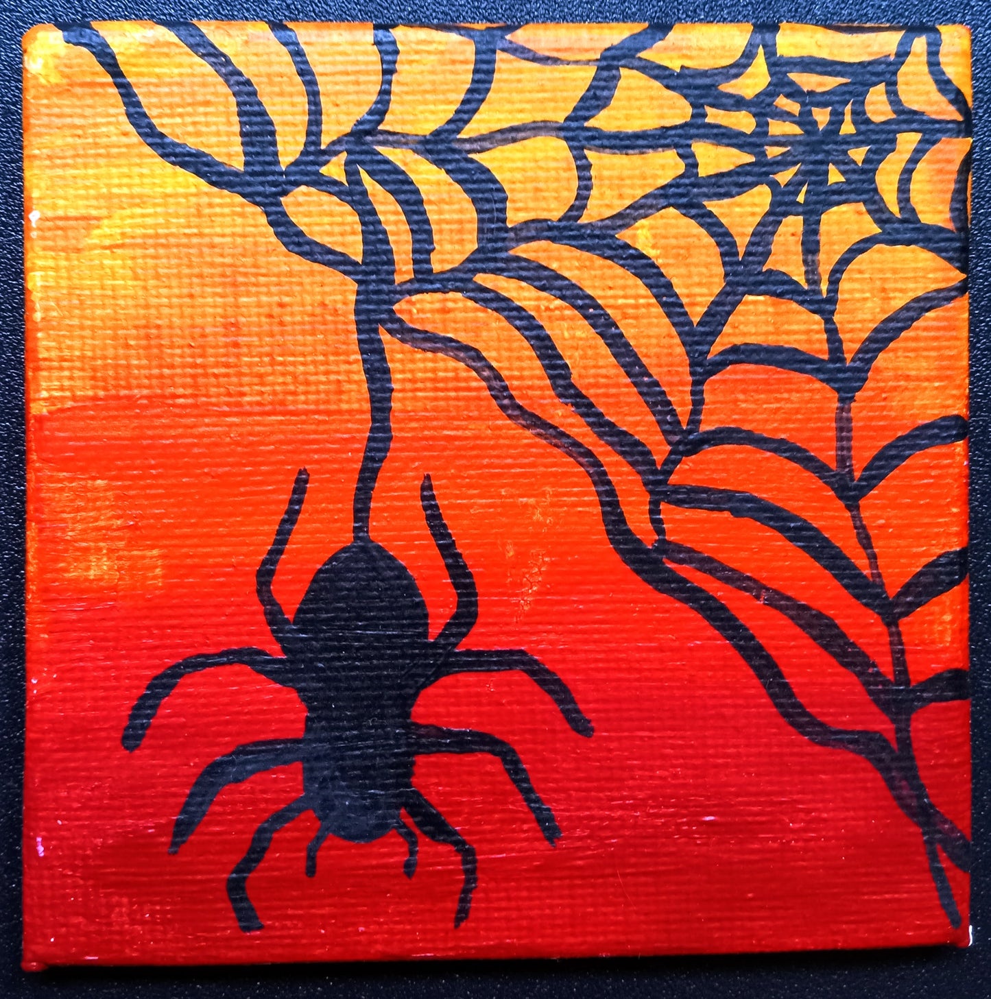 Dangling Spider Mini canvas Panel