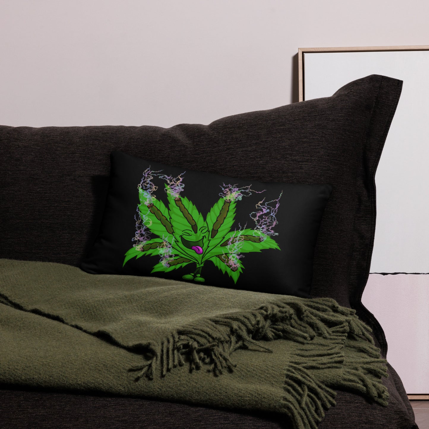 Happy pot leaf Basic Pillow