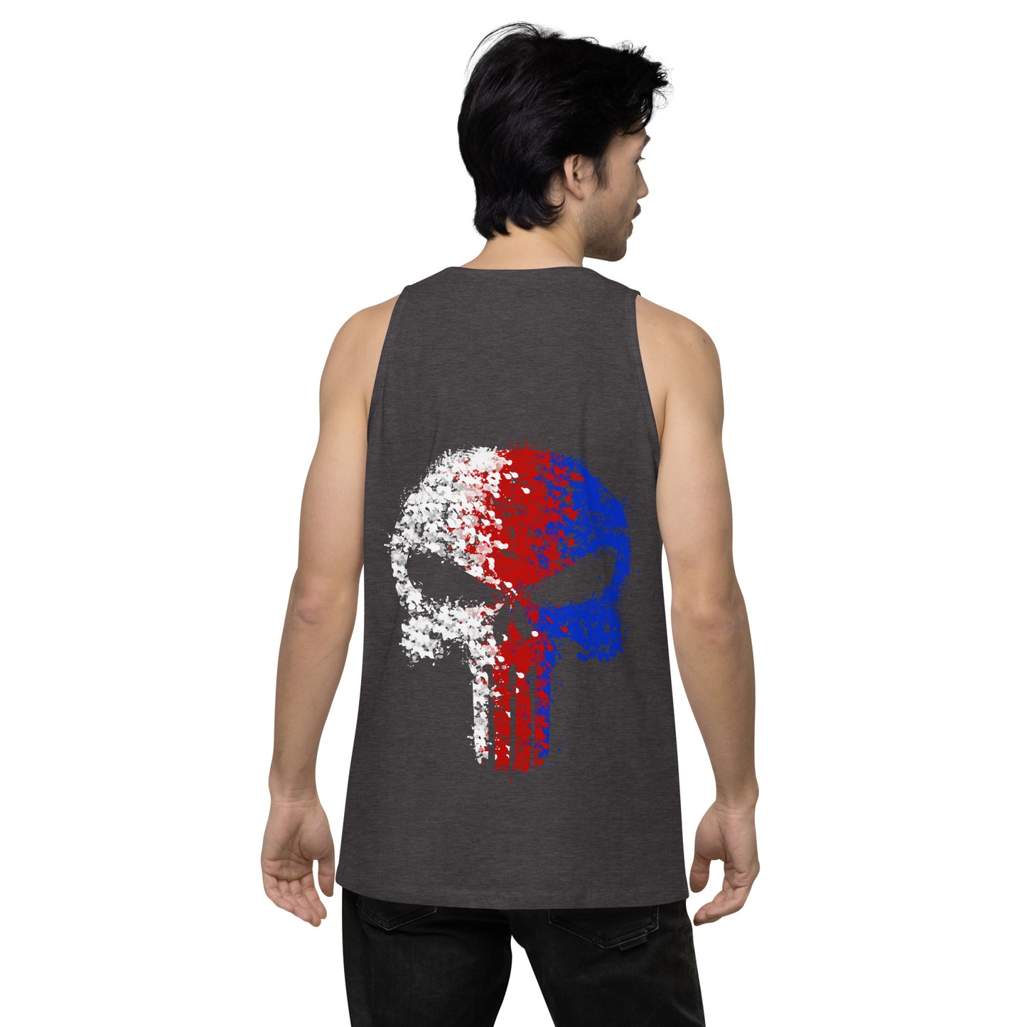 American splatter skull Men’s premium tank top