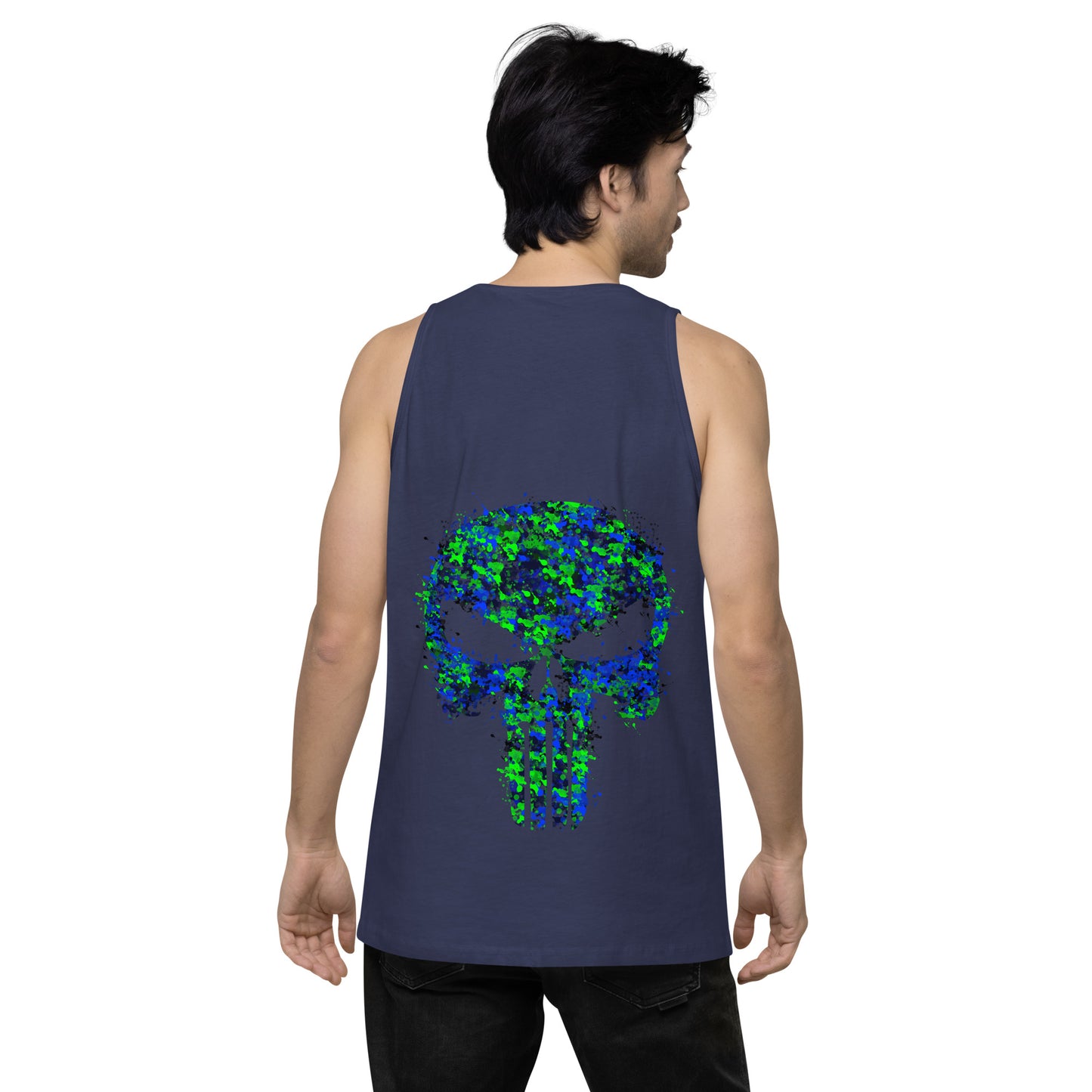 Splatter skull Men’s premium tank top