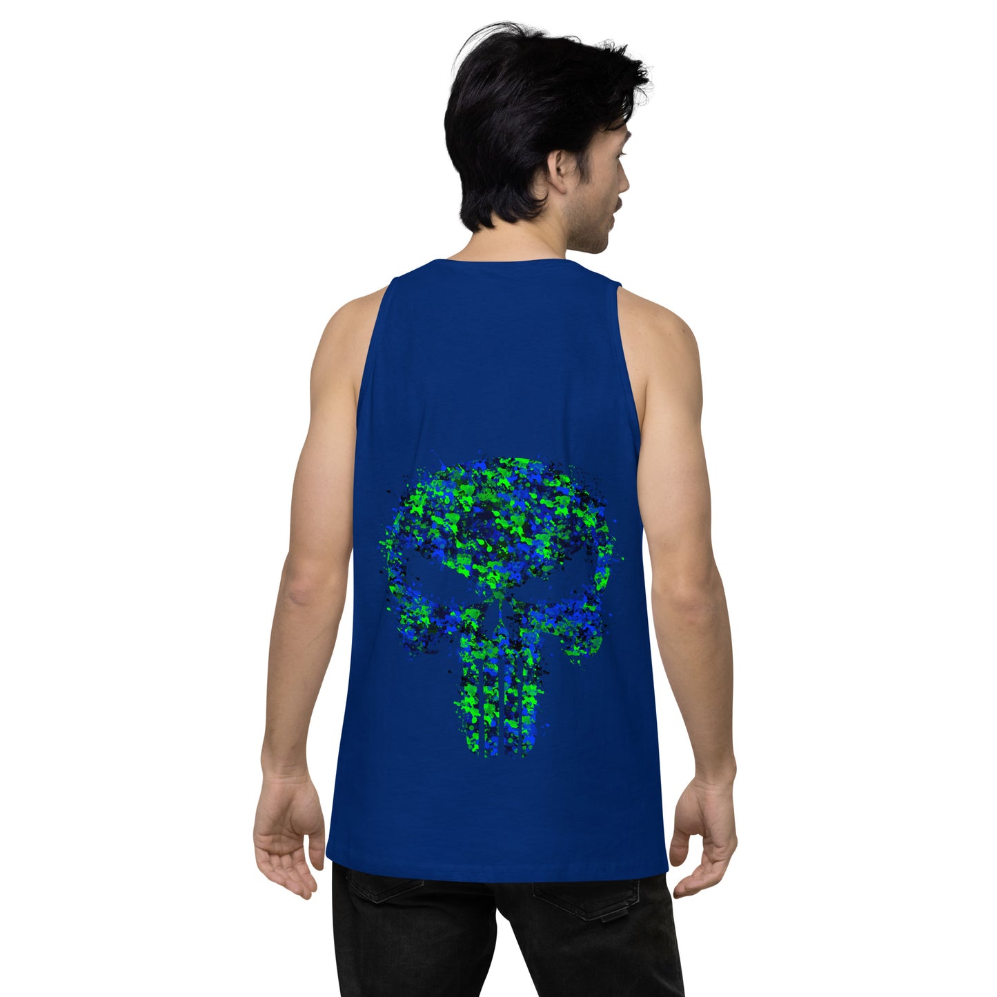 Splatter skull Men’s premium tank top