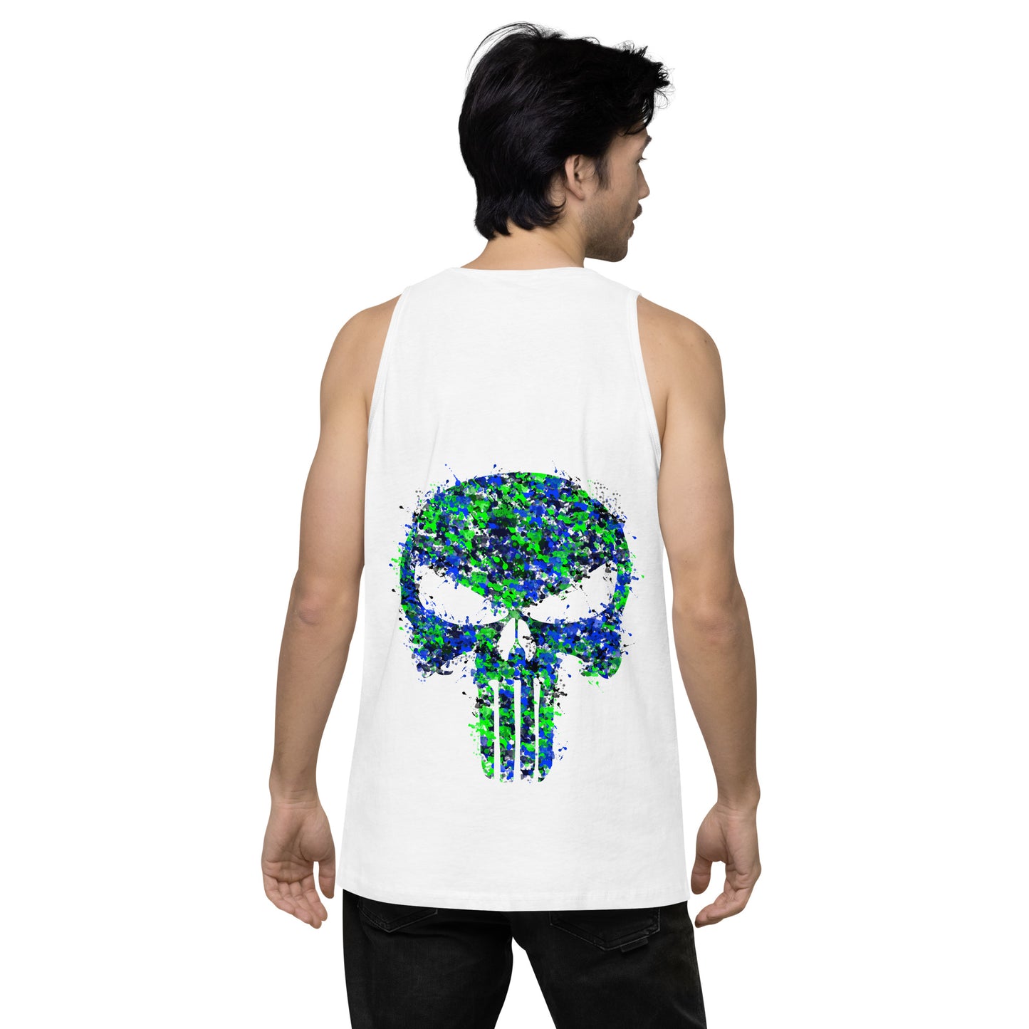 Splatter skull Men’s premium tank top