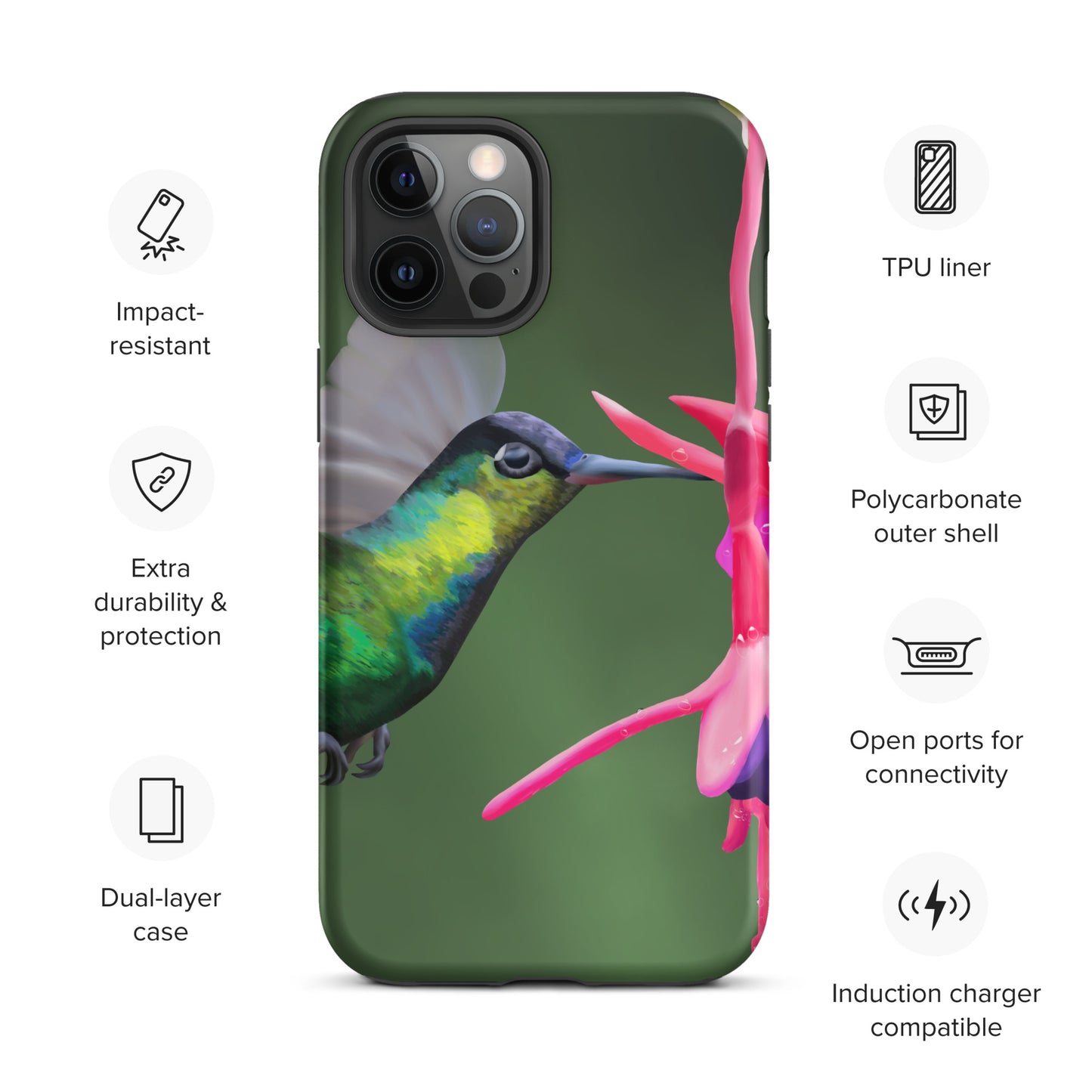 Tough Hummingbird iPhone case