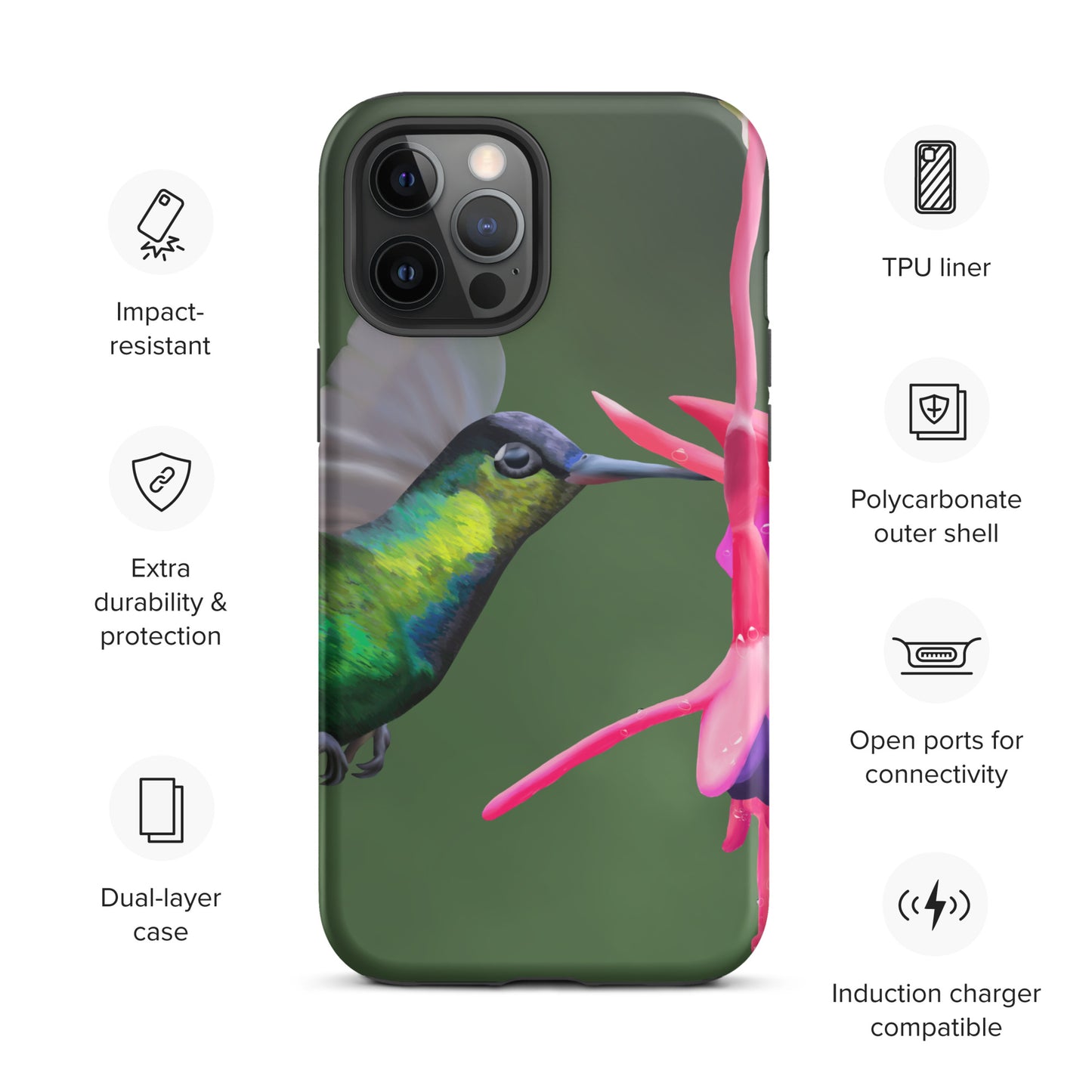 Tough Hummingbird iPhone case