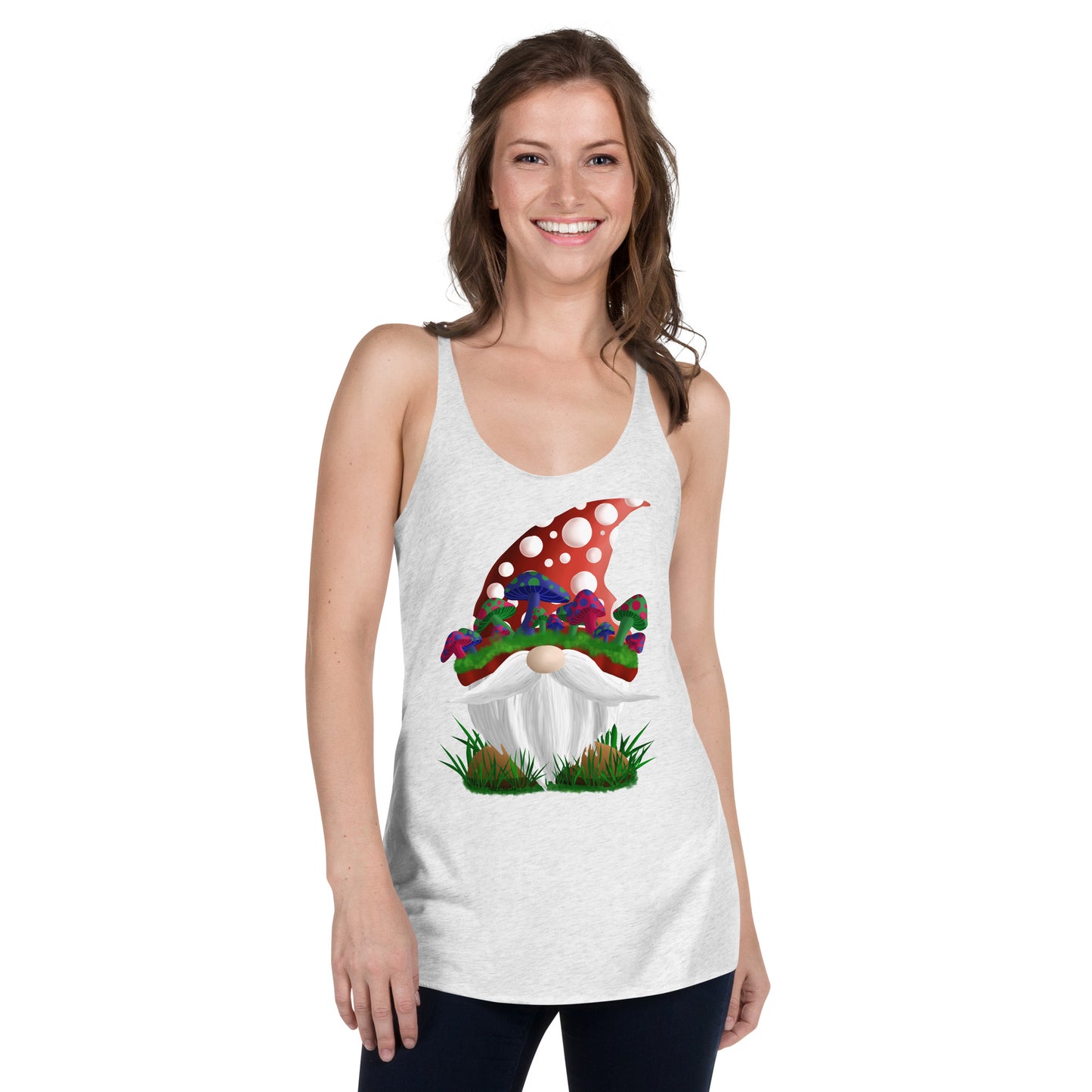 Mushroom Gnome Women's Racerback Tank