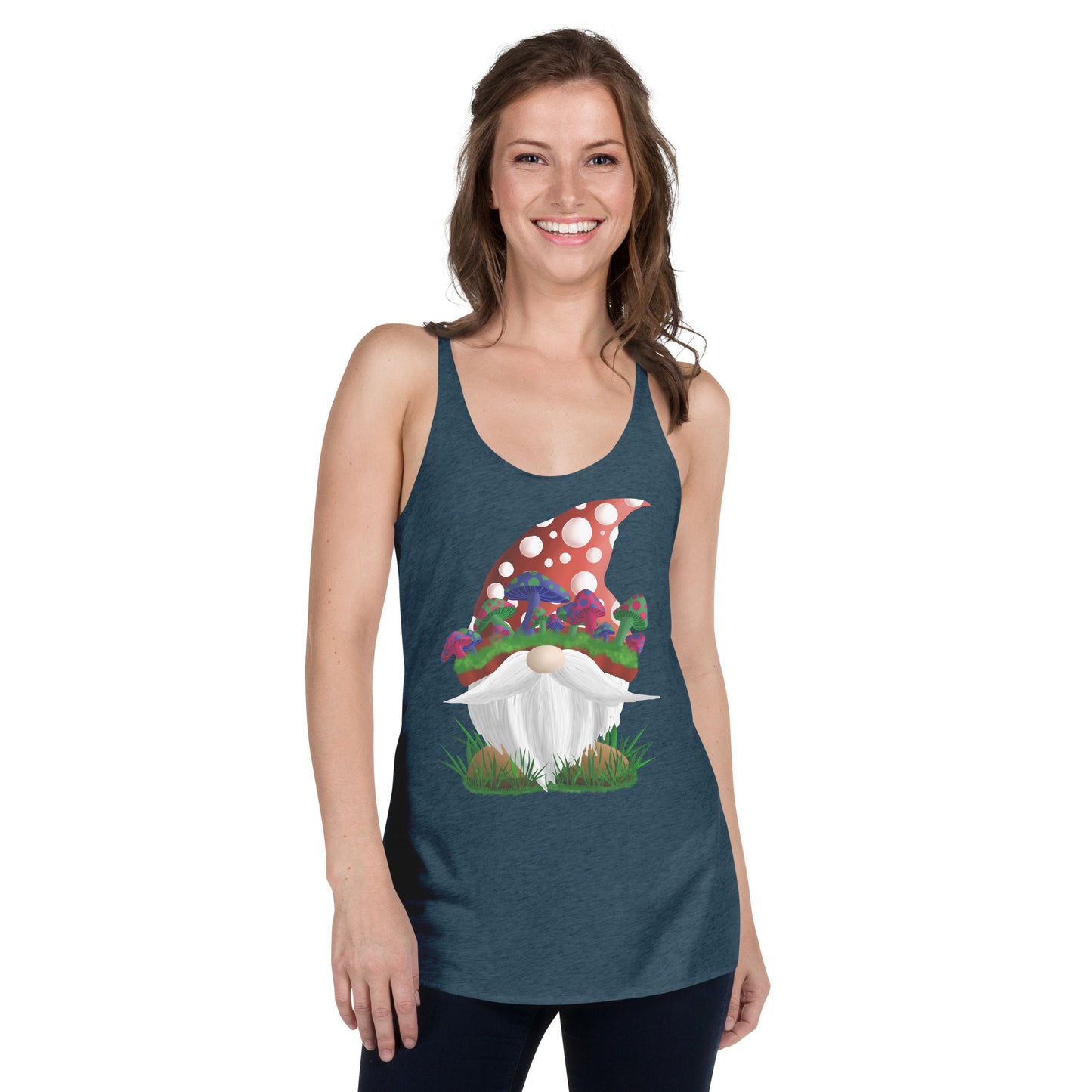 Mushroom Gnome Women's Racerback Tank