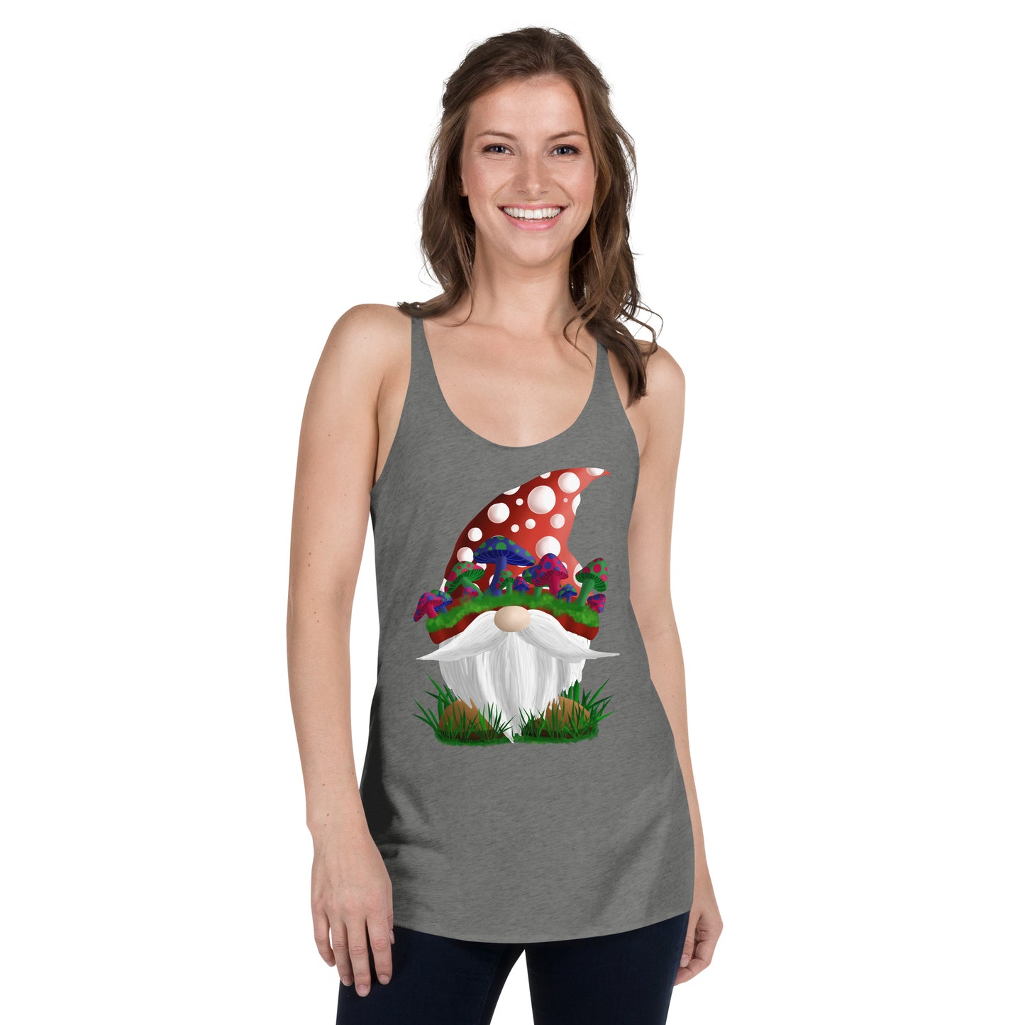 Mushroom Gnome Women's Racerback Tank