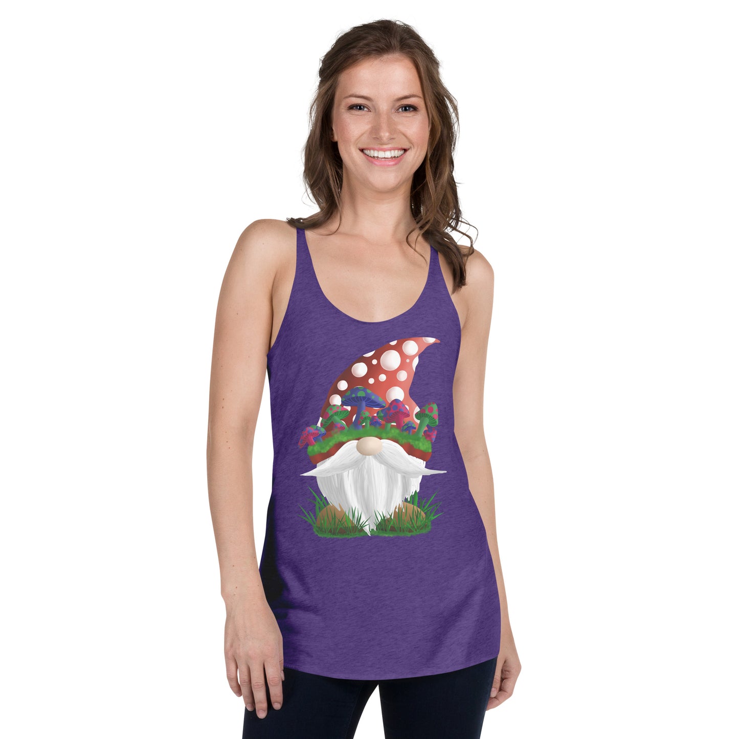 Mushroom Gnome Women's Racerback Tank